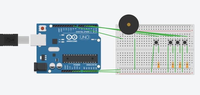 Diagrama de cableado de Tinkercad