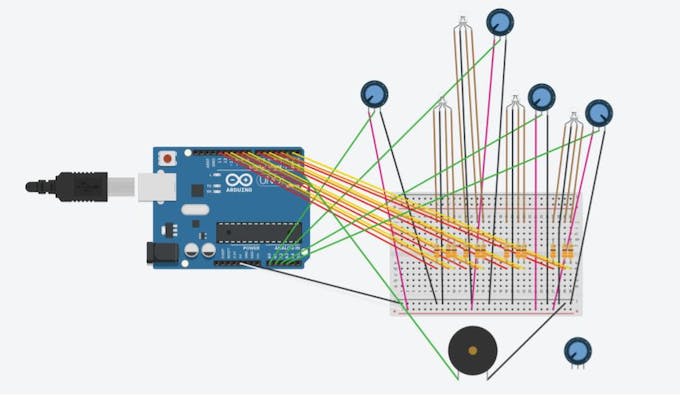 Diagrama de cableado de Tinkercad